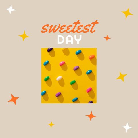 Colorful candies and sweetest day celebration theme