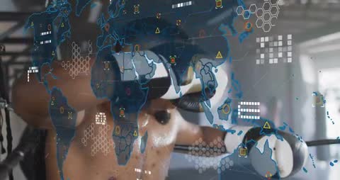 Boxer Training with Global Digital Network Overlay in Gym