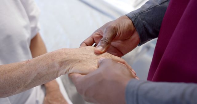 Caregiver Holding Elderly Hand in Compassionate Gesture - Download Free Stock Images Pikwizard.com