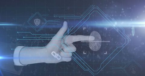fingerprint scan for biometric security technology - Download Free Stock Images Pikwizard.com