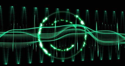 Digital Interface with Vibrant Wave Patterns in Electric Green - Download Free Stock Images Pikwizard.com
