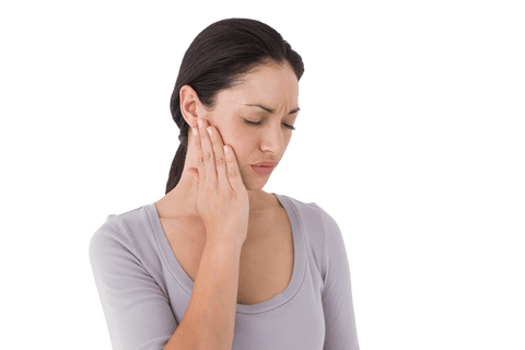 Transparent Background Woman Experiencing Toothache Relief