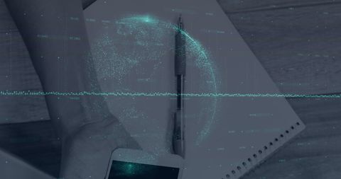 digital financial data interface with global connectivity - Download Free Stock Images Pikwizard.com