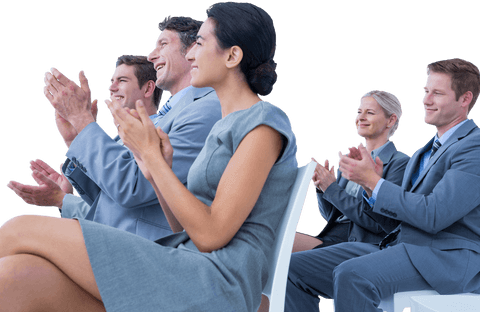 smiling diverse business group clapping hands transparent - Download Free Stock Videos Pikwizard.com