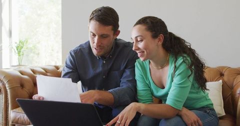 Couple Paying Bills Online at Home - Download Free Stock Images Pikwizard.com