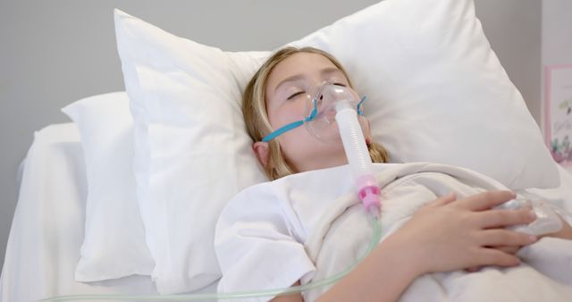 Young Girl Receiving Medical Treatment in Hospital Bed - Download Free Stock Images Pikwizard.com