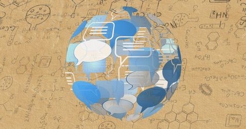 Global Network of Communication in Scientific World - Download Free Stock Images Pikwizard.com
