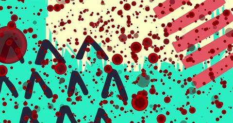 Abstract Digital Interface with Modern Cell Patterns