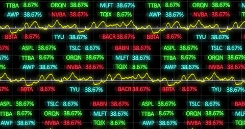 Dynamic Digital Display of Stock Market Trends and Data - Download Free Stock Images Pikwizard.com