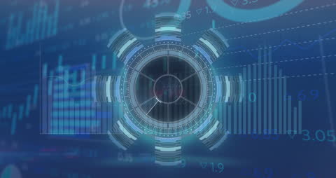 Futuristic Financial Data Visualization with Scope Interface