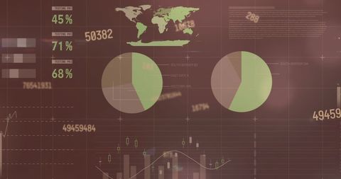 Global Financial Data Processing Visualization in Grid Format - Download Free Stock Images Pikwizard.com
