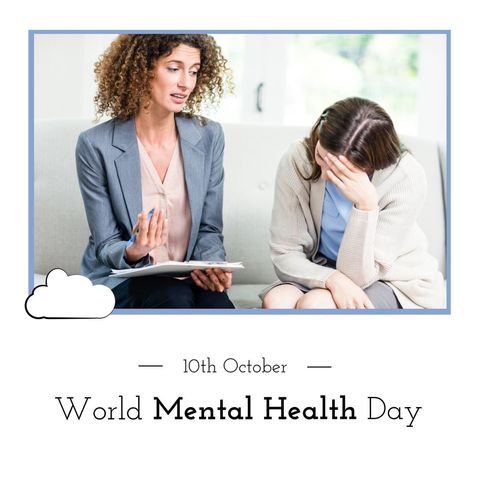 Focus on Therapy Session for World Mental Health Day - Download Free Stock Templates Pikwizard.com