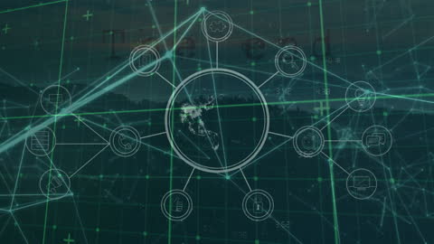 Global Network Connections and Data Flow Overlay