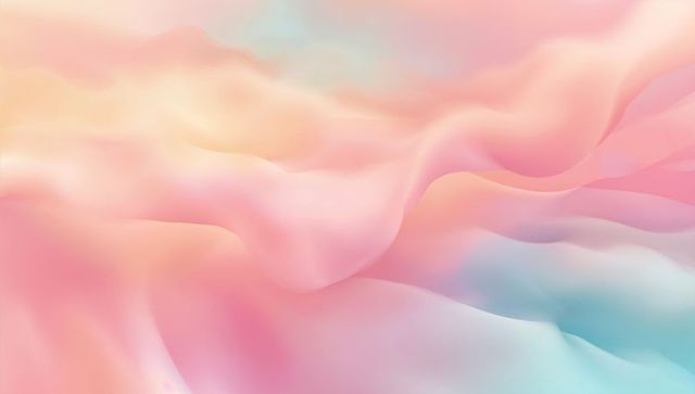 Flowing pastel silk waves dreamy abstract gradient background for modern design