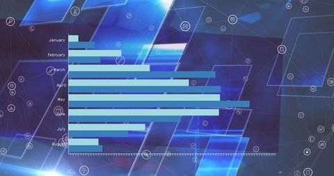 Digital Data Network and Graphical Analysis Interface - Download Free Stock Images Pikwizard.com