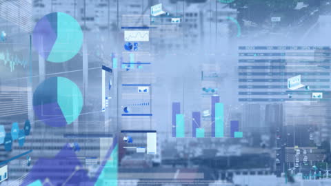 Digital Data Visualization Over Urban Cityscapes