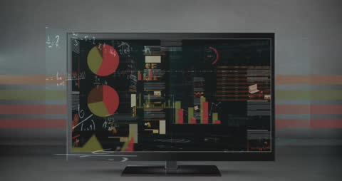 Animation of Dynamic Graphs and Mathematical Formulas on Screen