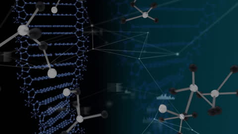 Futuristic DNA and Molecular Structure Animation