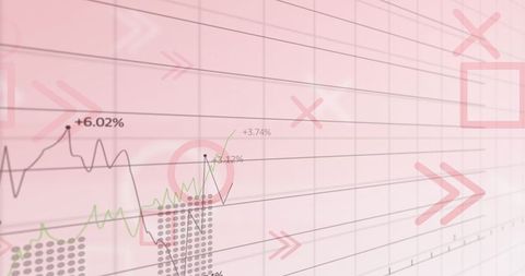 Abstract Pink Financial Graphs and Data Processing Imagery - Download Free Stock Images Pikwizard.com
