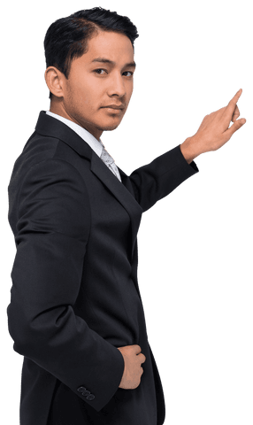 confident asian businessman gesturing on transparent background - Download Free Stock Videos Pikwizard.com