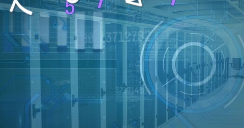 Abstract Technology Overlay with Data Processing Elements in Cityscape View - Download Free Stock Images Pikwizard.com