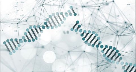 Digital Representation of DNA with Data Connections in Background - Download Free Stock Images Pikwizard.com