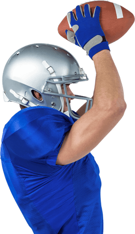 transparent american football player catching ball profile view - Download Free Stock Videos Pikwizard.com