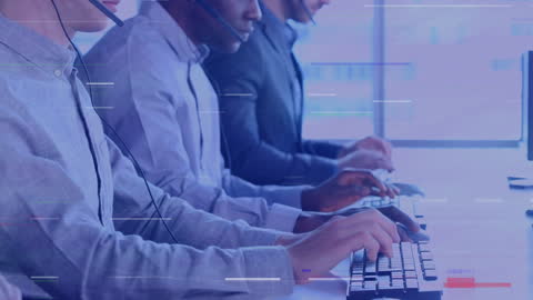 Animated Data Overlay on Call Center Team