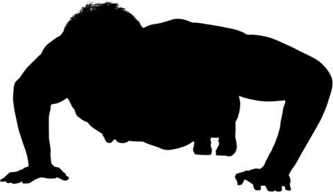 transparent silhouette of man doing push ups for fitness and exercise - Download Free Stock Videos Pikwizard.com