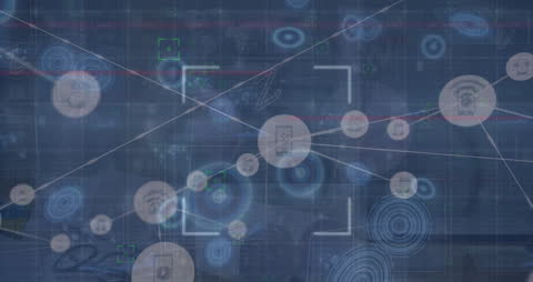 Digital Network Visualization Over Server Room