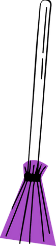 purple bristled broom with black handle on transparent background - Download Free Stock Videos Pikwizard.com