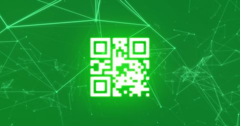 Digital Green QR Code with Network Connections Concept - Download Free Stock Images Pikwizard.com