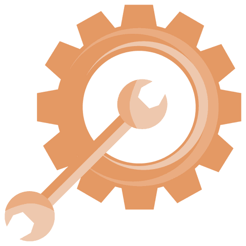 Gear and Wrench Illustration on Transparent Background - Download Free Stock Videos Pikwizard.com