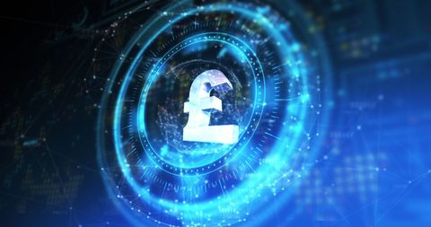Digital Pound Currency in Futuristic Finance Technology - Download Free Stock Images Pikwizard.com