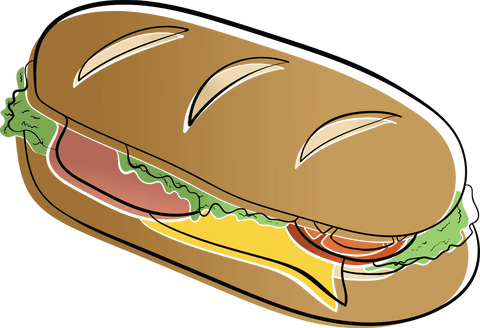 transparent sandwich illustration with cheese, ham, and fresh vegetables - Download Free Stock Videos Pikwizard.com