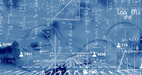 Futuristic Mathematical Data Visualization Animation