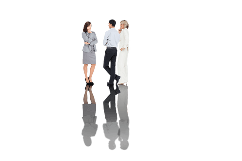 Diverse Business Professionals on Transparent Background