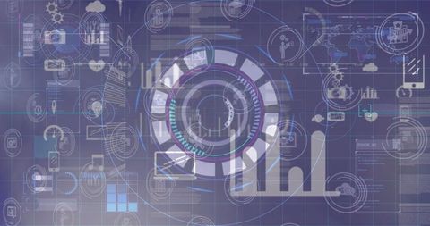 Futuristic Data Visualization Interface for Global Analysis