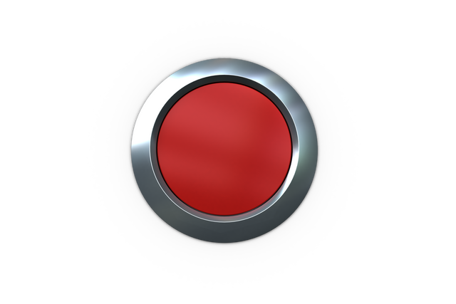 Red Metallic Button on Transparent Background for Safety and Security Concept - Download Free Stock Videos Pikwizard.com