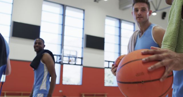 Basketball Players Training in Gym with Lively Atmosphere - Download Free Stock Images Pikwizard.com