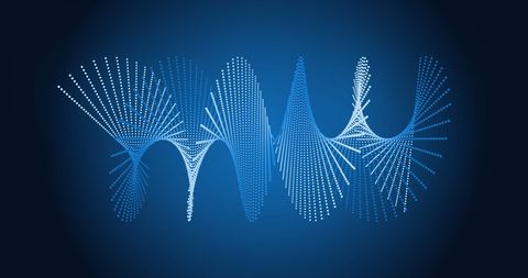 Digital DNA Strand Forming Patterns on Blue Background - Download Free Stock Images Pikwizard.com