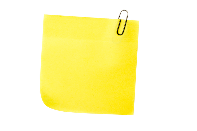 Yellow Memo Note with Paperclip on Transparent Background - Download Free Stock Videos Pikwizard.com