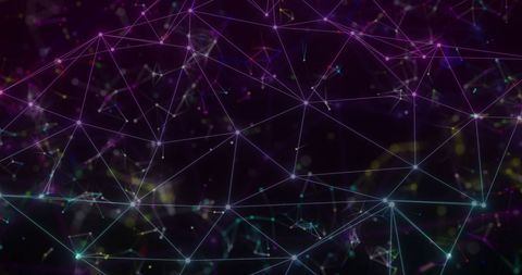 Digital Network Connection Background with Geometric Lines - Download Free Stock Images Pikwizard.com