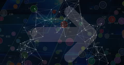 Digital Network Connections and Interface Symbols Concept