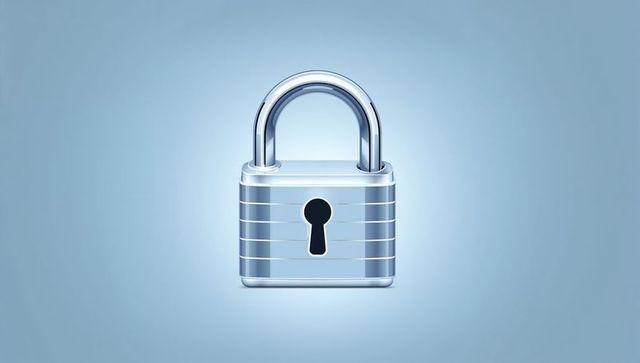 Chrome Padlock Representing Cybersecurity, Data Protection and Privacy