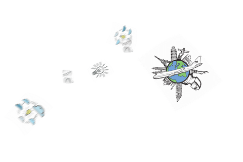 Creative Paper Helix with Travel and Idea Symbols on Transparent Background - Download Free Stock Videos Pikwizard.com