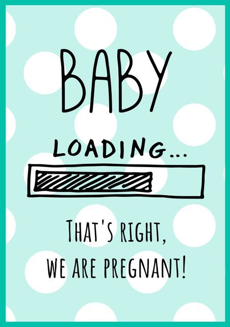 Baby Loading Announcement with Polka Dot Background - Download Free Stock Templates Pikwizard.com