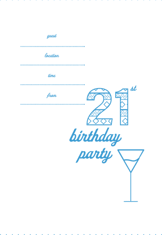transparent 21st birthday invitation with martini glass design - Download Free Stock Videos Pikwizard.com