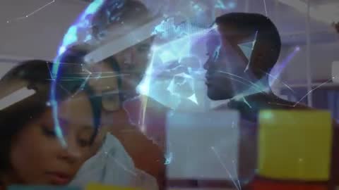 Team Brainstorming with Global Digital Projection