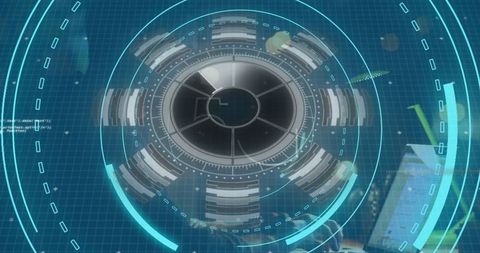 Futuristic Holographic Interface over Workspace with Data Projections